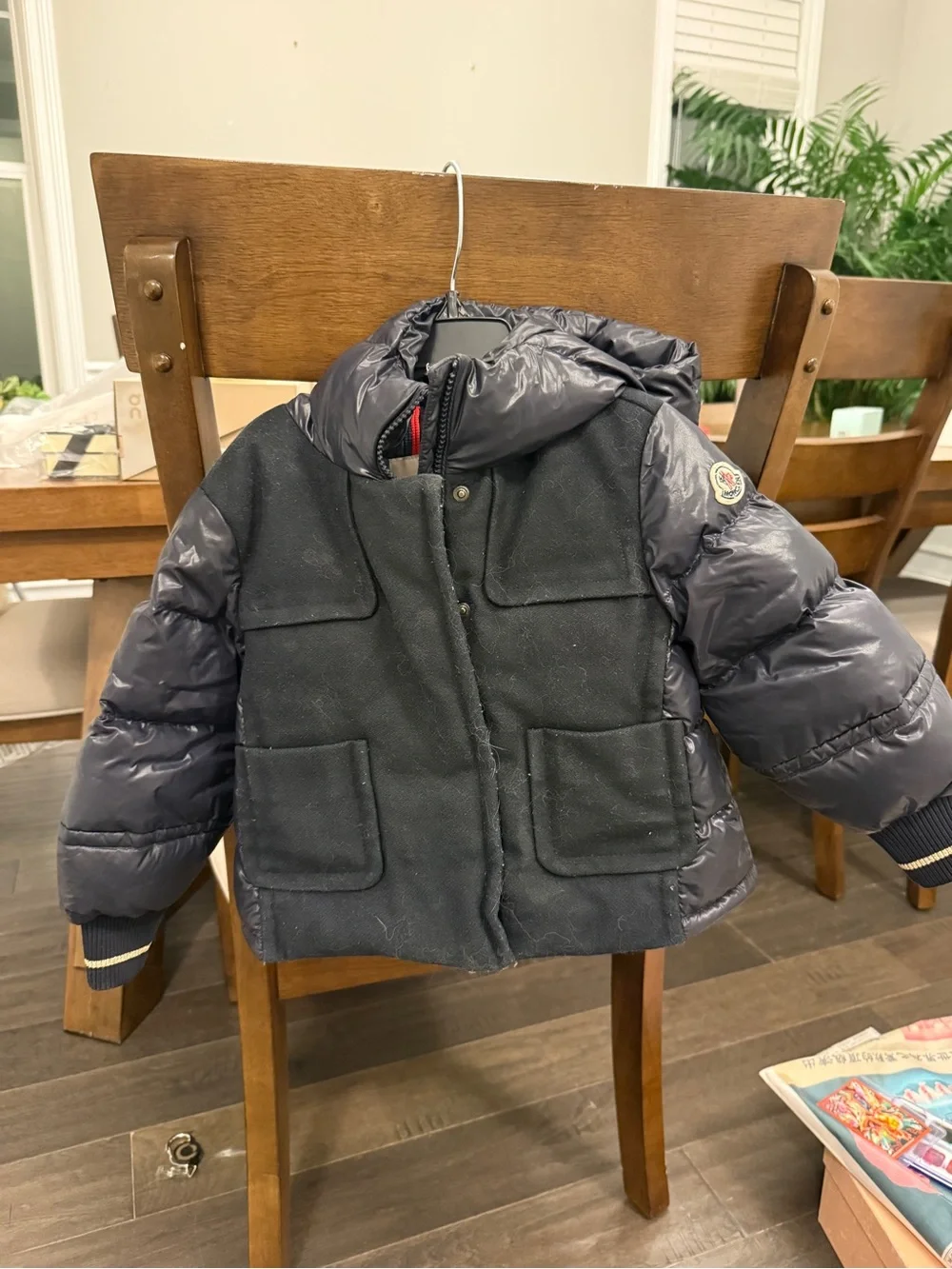 Moncler Kids Puffer & Wool Hybrid Jacket